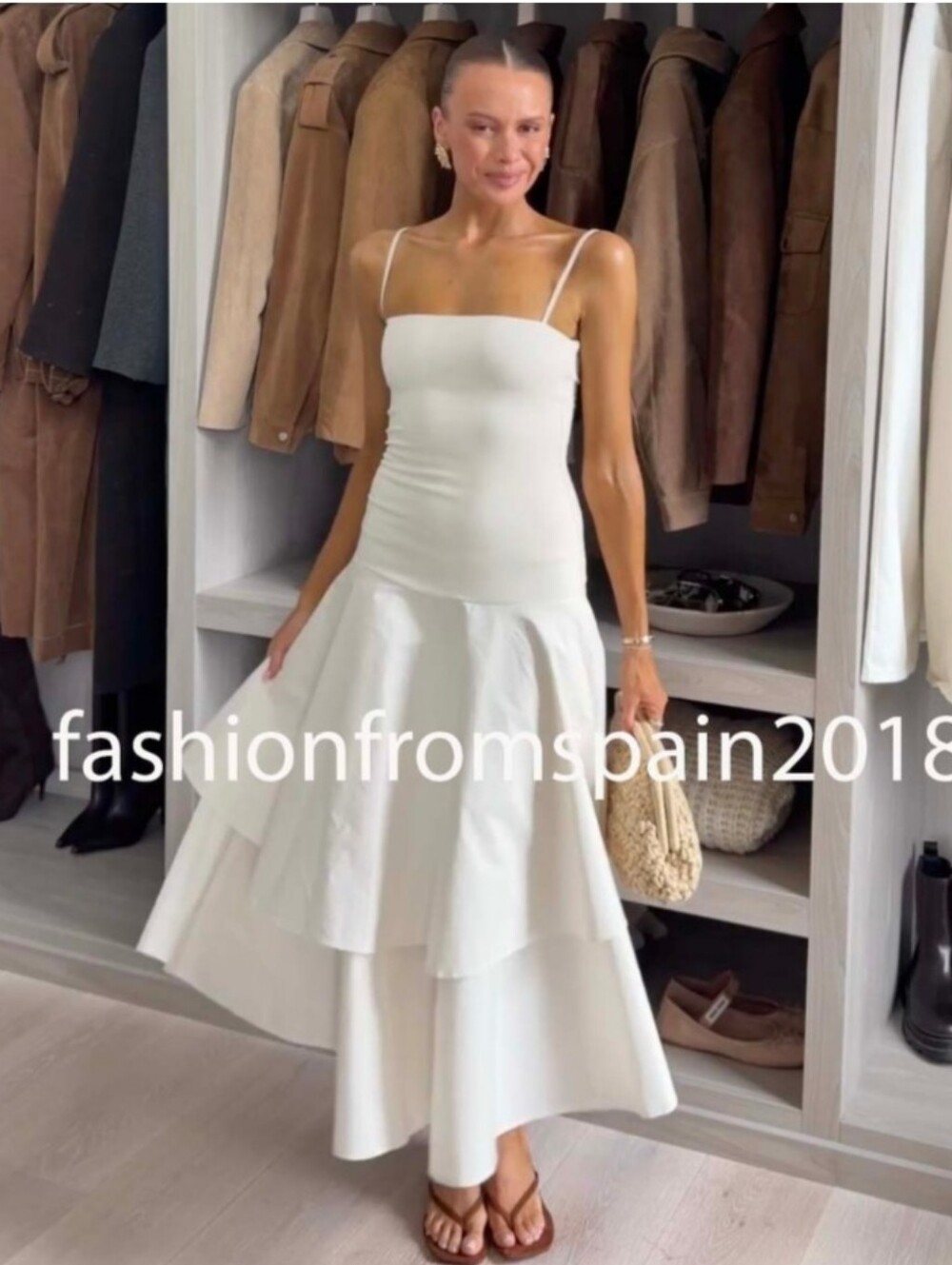 ZARA RUFFLED COMBINATION DRESS Size M